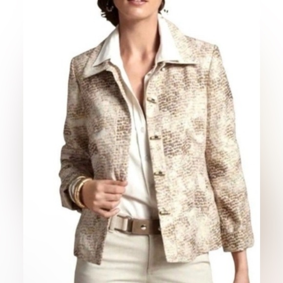 Chico's Jackets & Blazers - Chico's Metallic Thread Blazer